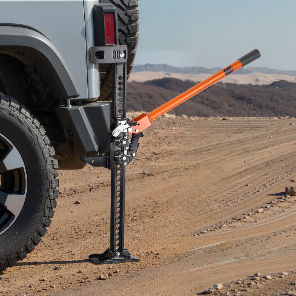 VEVOR Gato Agrícola 91,5 cm con Elevación Alta y Trinquete Carga Máxima de 3,18 T para Uso Todoterreno de Alta Resistencia con Rango de Elevación de 130,1 a 769,6 mm para Tractor, Camión, SUV