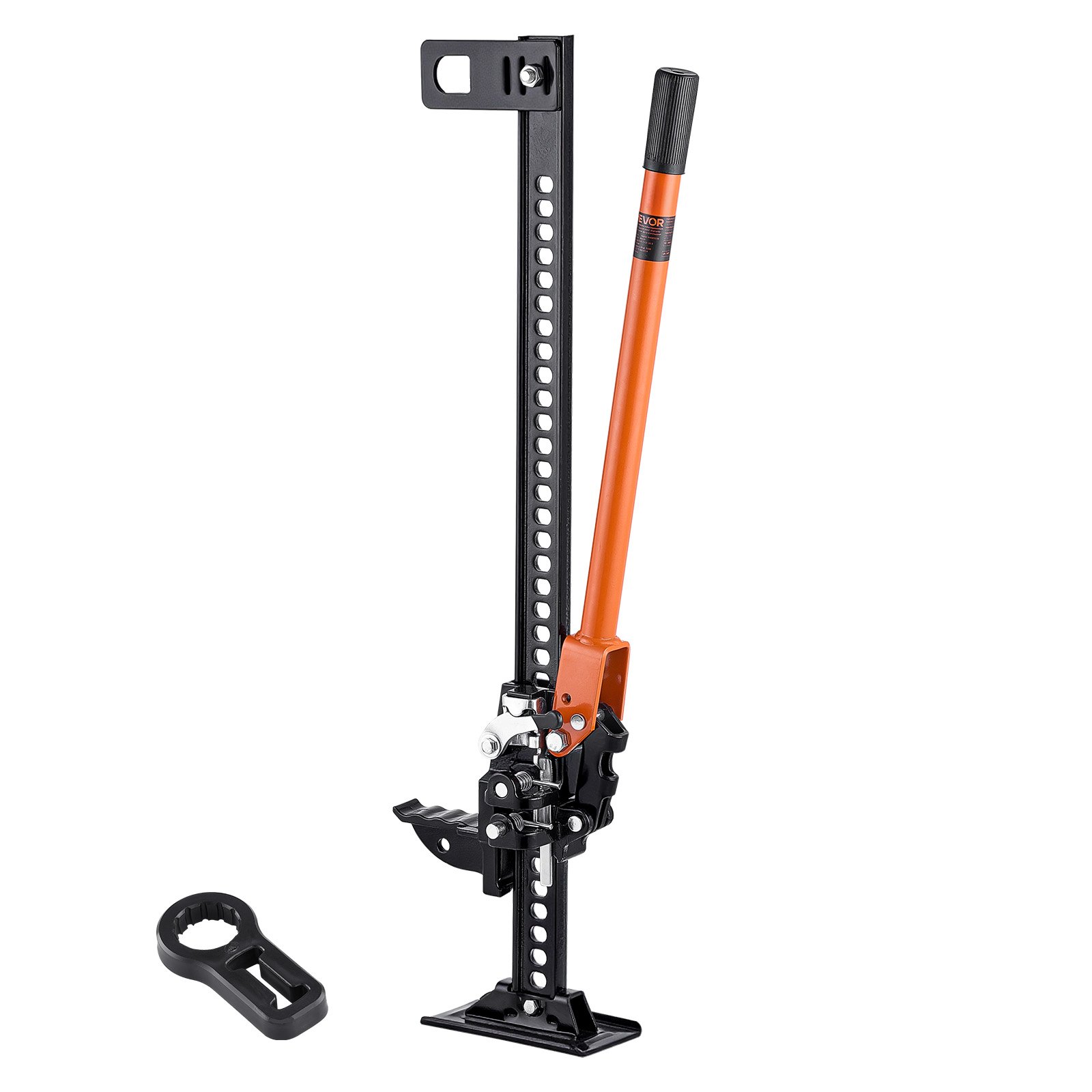 VEVOR Gato Agrícola 91,5 cm con Elevación Alta y Trinquete Carga Máxima de 3,18 T para Uso Todoterreno de Alta Resistencia con Rango de Elevación de 130,1 a 769,6 mm para Tractor, Camión, SUV
