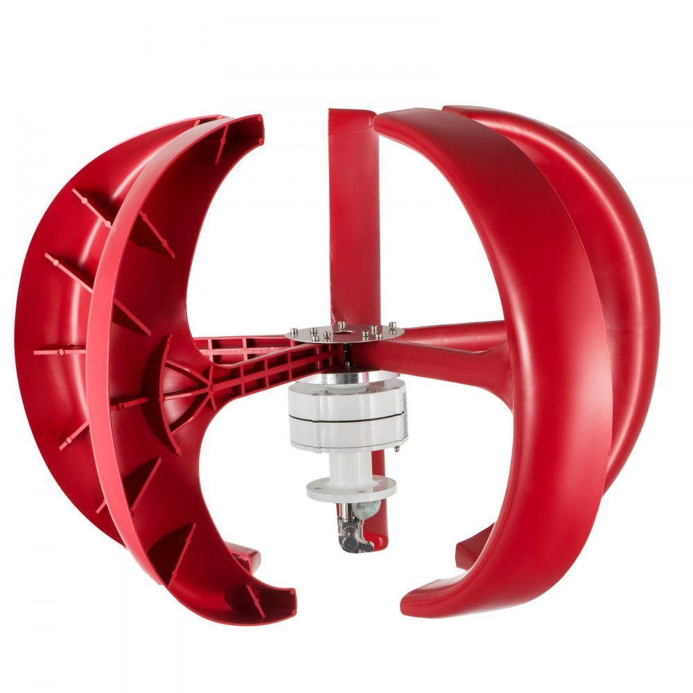 100w 12v Generador De Viento Vertical Turbina Red Blades Wind Resistance