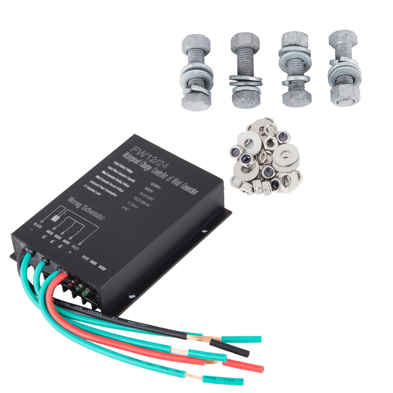 100w 12v Generador De Viento Vertical Turbina Red Blades Wind Resistance