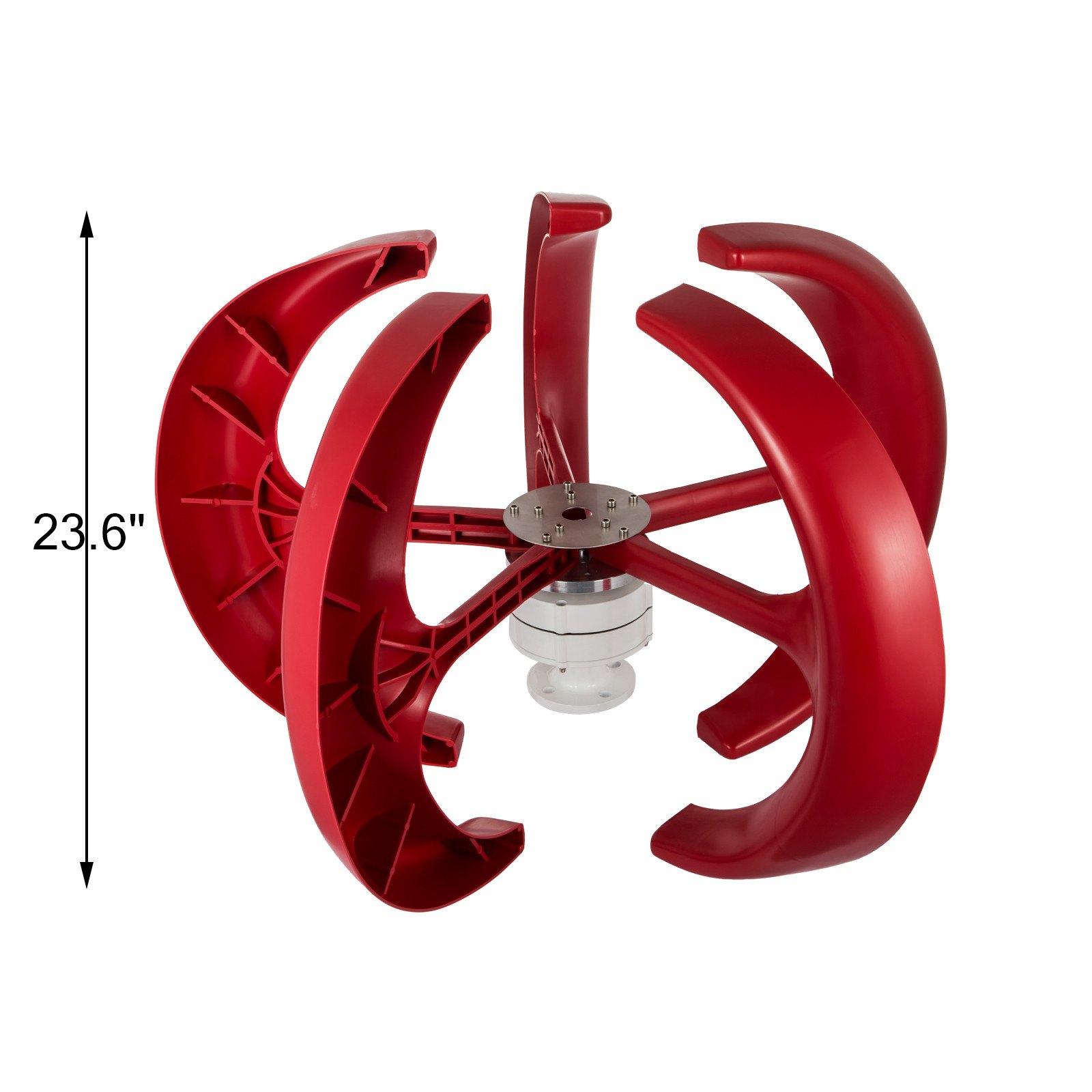 100w 12v Generador De Viento Vertical Turbina Red Blades Wind Resistance