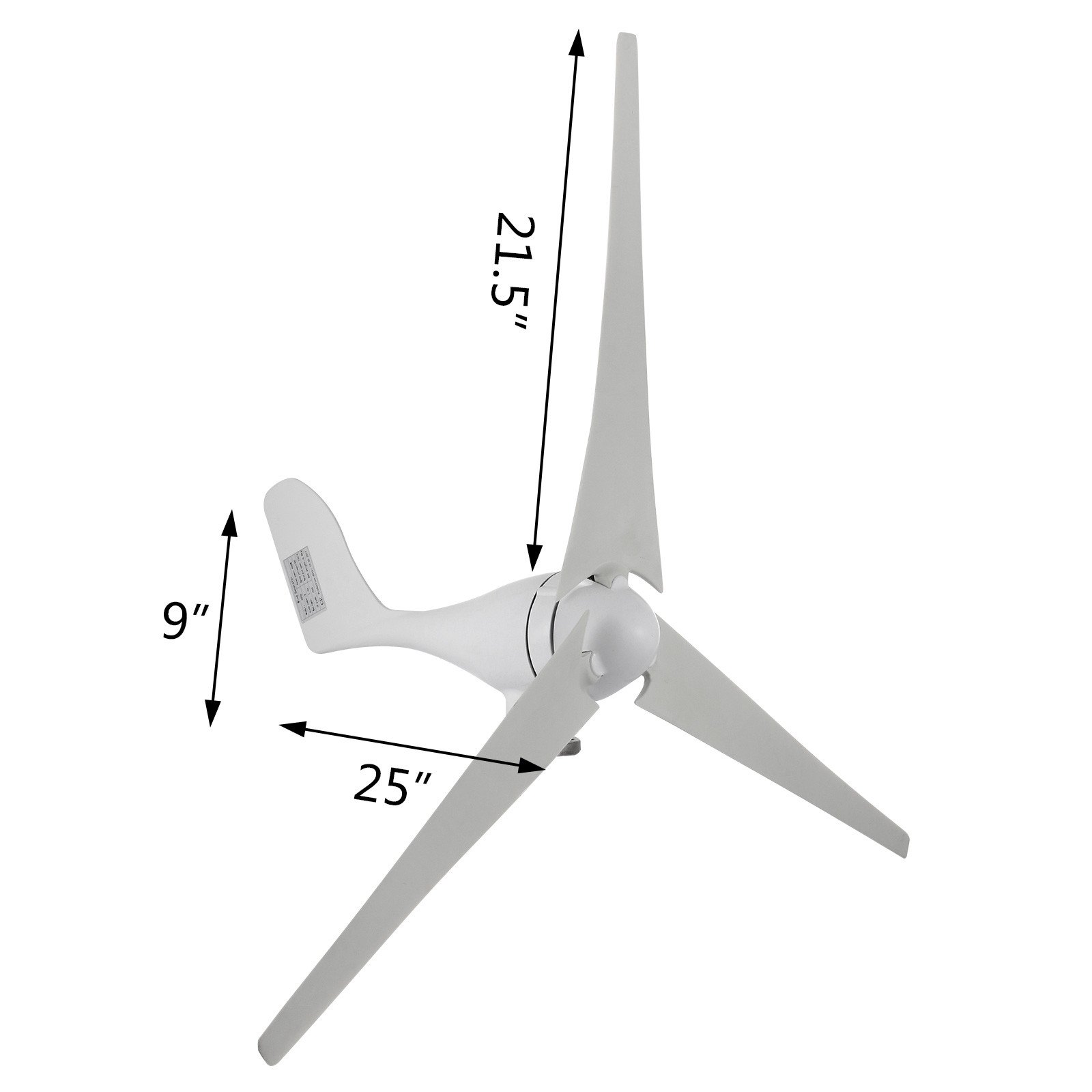 200 W 12v Generador De Turbina Eólica Aerogenerador De 3 Palas Carga Mppt