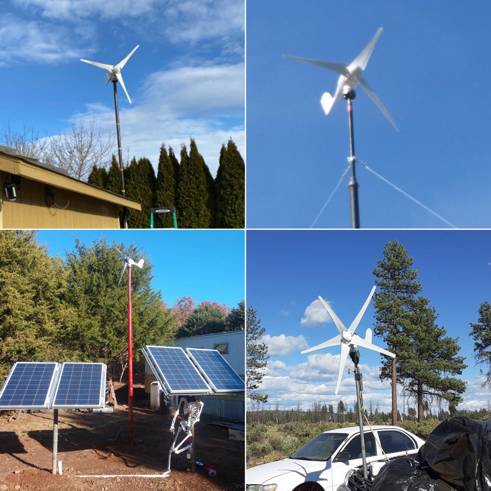 700w Generador De Turbina Eólica Aerogenerador 3 Palas Wind Turbine Generator