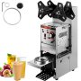 VEVOR Máquina Selladora de Vasos Semiautomática 90/95mm 300-500 tazas/h Máquina Selladora de Tazas de Té 27x27x68cm Máquina de Sellado de Tazas de Té