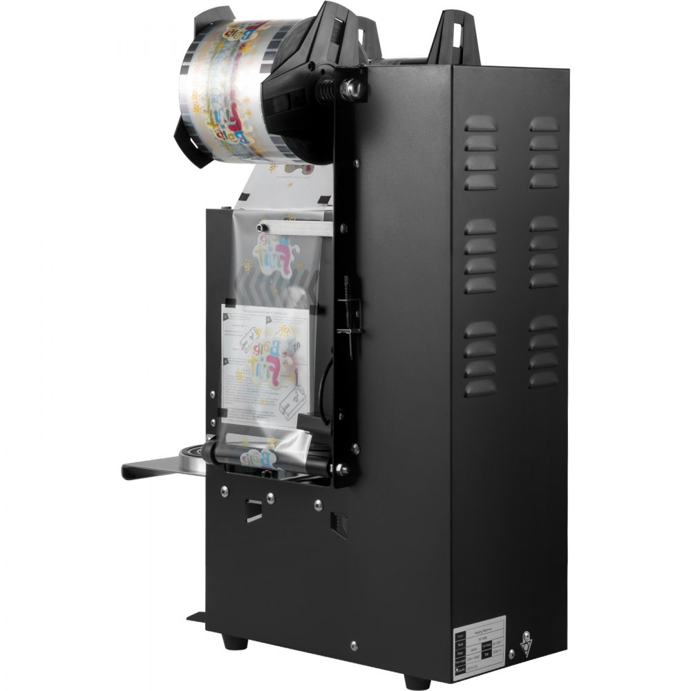 Vevor 90/95 Mm Máquina Selladora Taza De Té Semiautomática Negro 300-500 Tazas/h