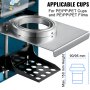 VEVOR Máquina Selladora de Vasos Manual 90/95 mm 300-500 Tazas/h Máquina Selladora de Tazas de Té 27x27x65 cm Azul Máquina de Sellado de Tazas de PP, PE y Pet para Café, Té con Leche, Leche de Soja