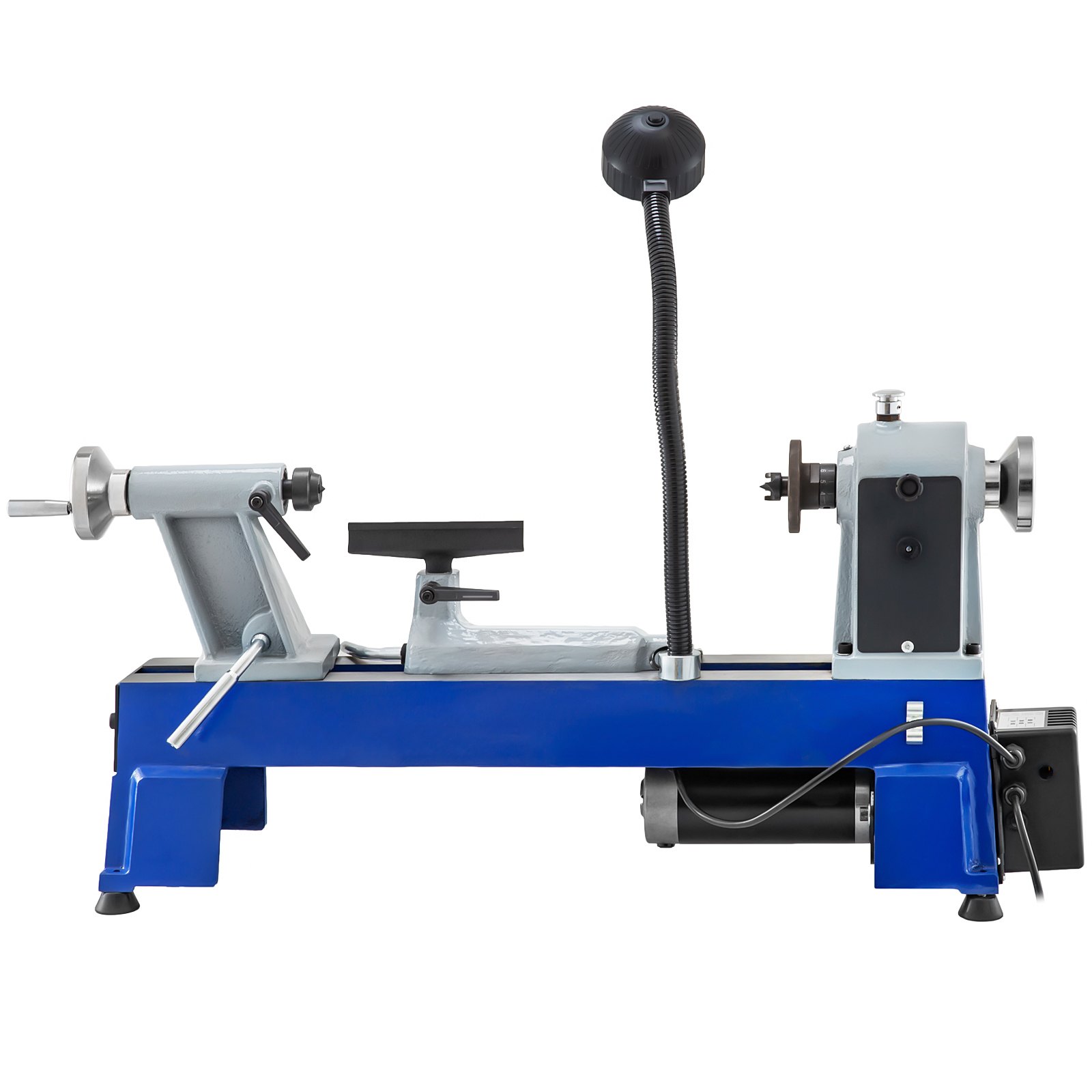 VEVOR Torno para Madera 550 W 220 V 650-3800 RPM Mini Torno de Madera de Mesa Infinitamente Variable Distancia entre Centros 457 mm Torno para Madera Profesional para Laboratorio/ Taller/ Ingeniería