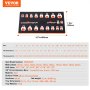 VEVOR Juego de Llaves de Ojo de Cuervo 20PCS con Accionamiento SAE Métrico 3/8"​