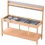 VEVOR Mud Kitchen 1000x360x885 mm, Children's Kitchen, Wooden Toy Play Kitchen Set with Accessories, Outdoor Play Set, Role Play Outdoor Kitchen for Boys and Girls, Toddler Play Kitchen with Stove and Sink