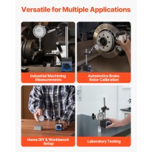 VEVOR Indicador de Cuadrante, Precisión de 0,03 mm, Rango de Medición de 0 a 25,4 mm, Fácil de Leer, para Medición de Diámetro Interior y Detección de Descentramiento, para Mejorar la Eficiencia