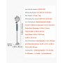VEVOR Dial Test Indicator and Bore Gauge Measuring Tool Set, Dial Indicator 0.03 mm Accuracy, 50.8-152.4 mm Bore Range with Rod, Storage Case, Anvils for Industrial Machining Measurements
