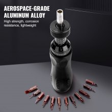 VEVOR Destornillador Dinamométrico Digital con Accionamiento de 1/4" con Pantalla LCD Rango de Par 1,13-7,91 Nm Incremento de 1 in/lb Juego de Brocas de Destornillador Dinamométrico con Escala