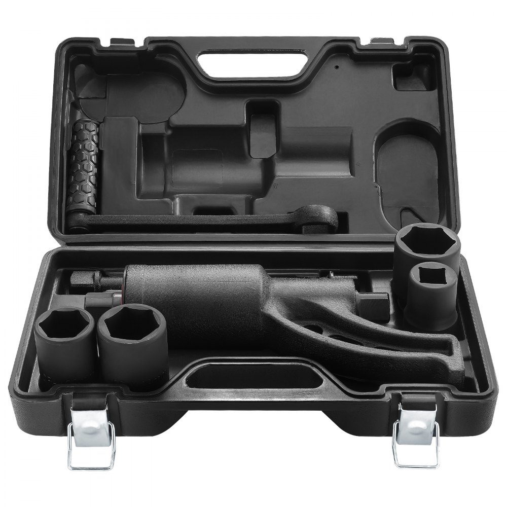 VEVOR Llave Multiplicadora de Par 25,4 mm Relación 1:58 Multiplicador de Fuerza con 4 Vasos Caja Multiplicadora de Par de Acero de Aleación para Quitar Tuercas de Rueda Coche Taller Garaje