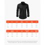 VEVOR Camisa para Hombre de Manga Larga Tamaño Grande Antiarrugas Camisa con Botones Corte Entallado Camiseta de Ajuste Regular Suave y Elástica para Negocios, Informal, Trabajo, Boda, Cena, Negro