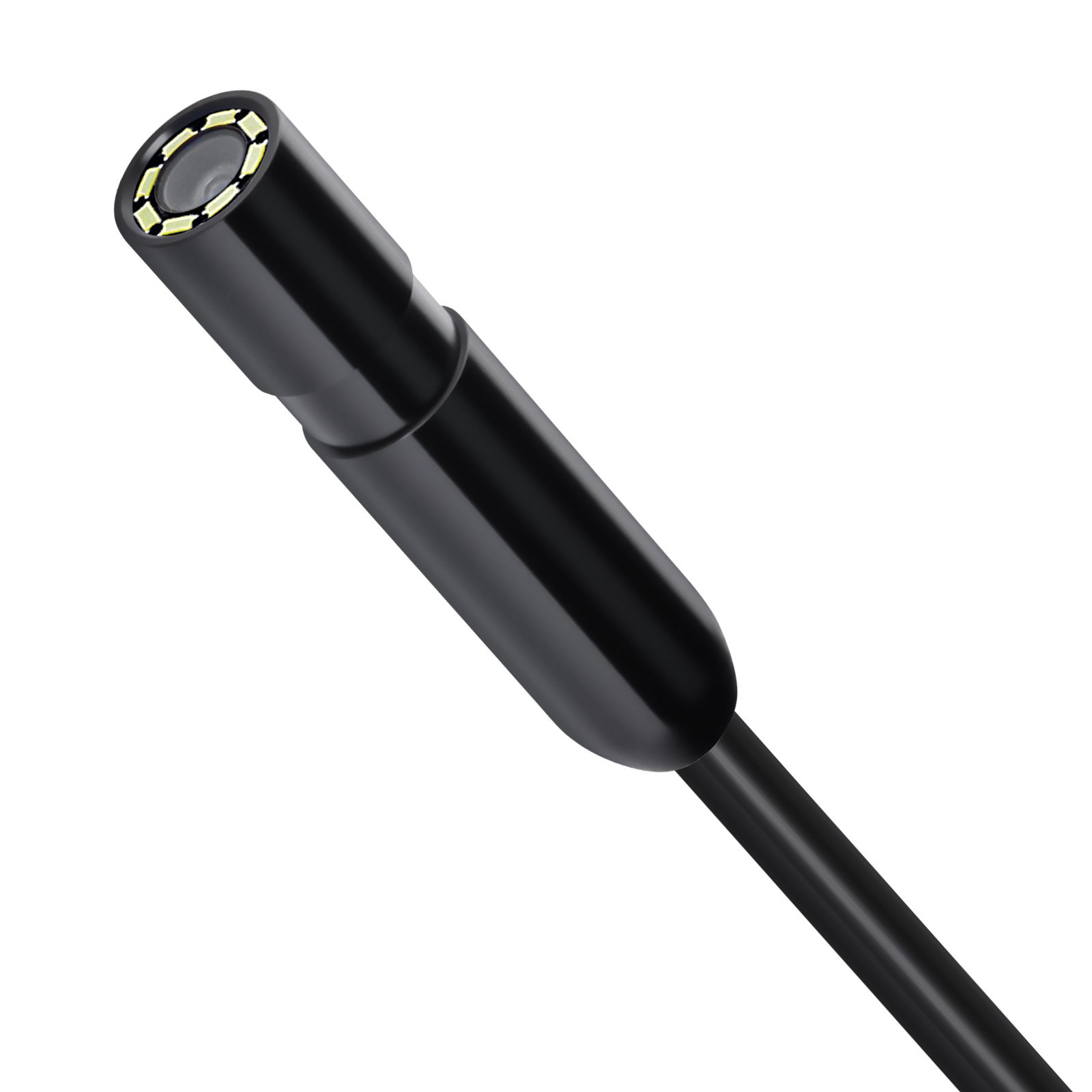 VEVOR Cámara Endoscópica, Boroscopio HD 1920P para Android e iOS, con 8 Luces LED Ajustable y Cable Semirrígido de 5 m, Zoom 2X, Impermeable IP67, para Automóviles y Plomería, 5000 x 18 x 10 mm