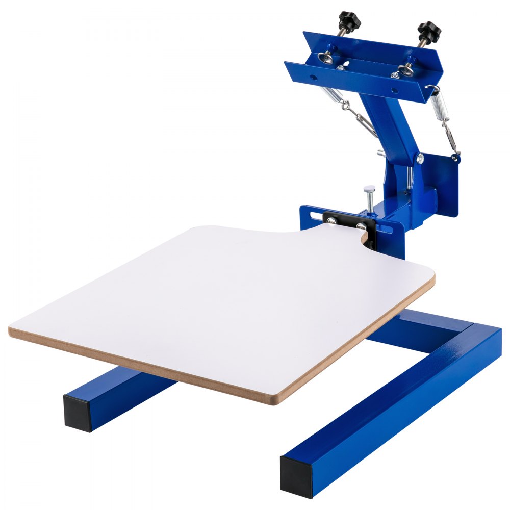 VEVOR Máquina de Serigrafía 1 Color 1 Estación Tamaño de 45x55 cm Máquina de Impresión de Pantalla de Seda Área de Impresión Acero Máquina de Impresión Pantalla Presión para Camisetas