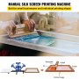 VEVOR Máquina de Serigrafía 4 Colores 2 Estaciones Tamaño 45x55cm Máquina de Impresión Pantalla de Base Giratoria 360° Placa de Acero Máquina de Impresión Pantalla Presión para Camiseta