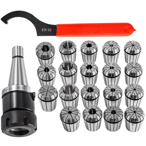 Vevor Er32 19pcs Pinza De Resorte Collet Chuck De Torno Portabrocas Nt30-er32