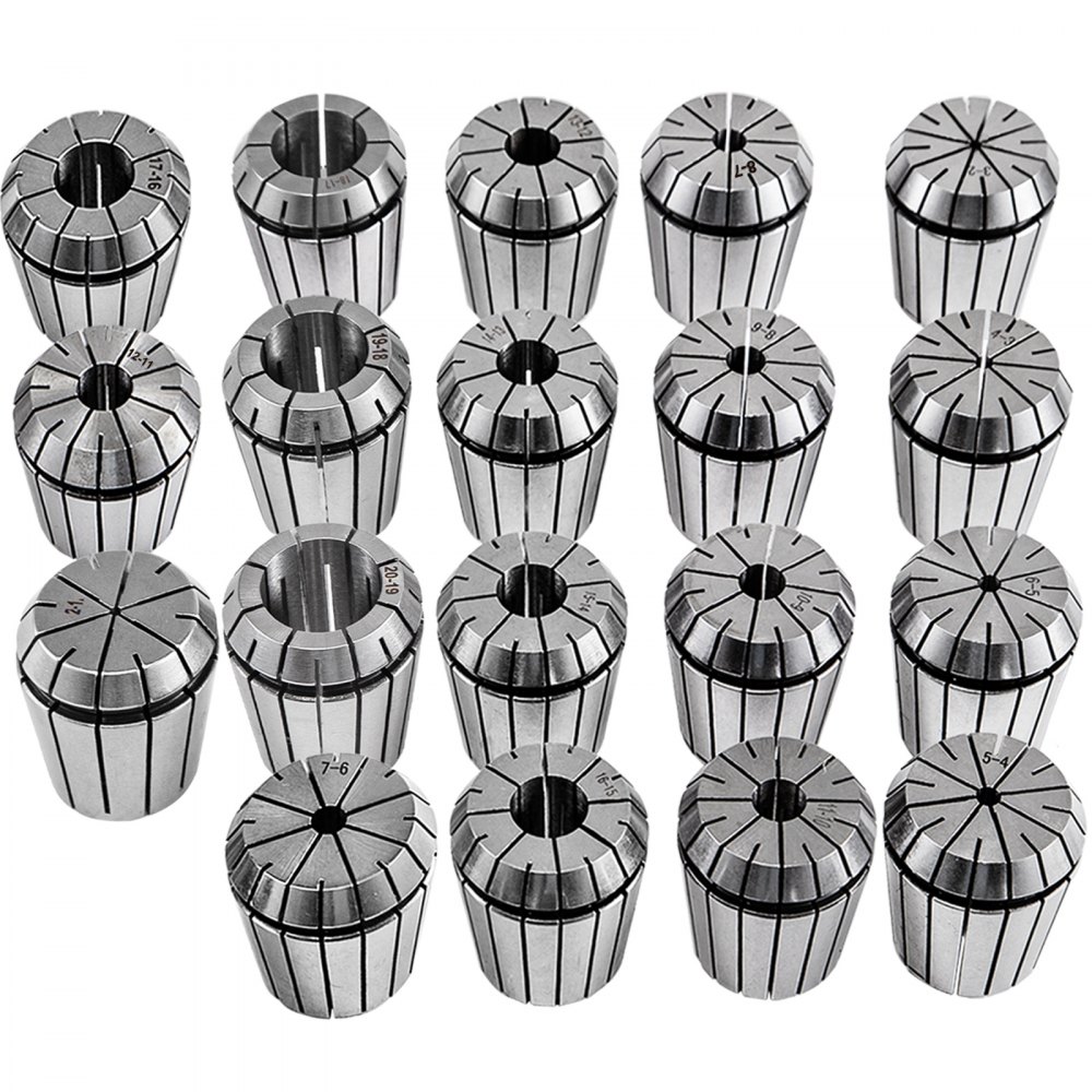 Vevor Er32 19pcs Pinza De Resorte Collet Chuck De Torno Portabrocas Nt30-er32