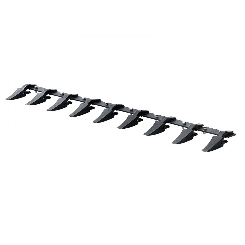 VEVOR Barra de Dientes para Cucharón de Tractor 1800 mm Barra de 9 Dientes para Cargador Tractor Compacto Carga de 2000 kg Atornillada para Excavación Eficiente del Suelo y Protección del Cucharón