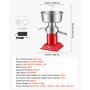 VEVOR Separador Centrífugo de Crema de Leche Eléctrico Salida de 60 L/h, 10.500rpm, Máquina Separadora de Leche de Acero Inoxidable 304, Recipiente de 4,5 L para Leche de Cabra, Vaca, 40 W 100-240 V