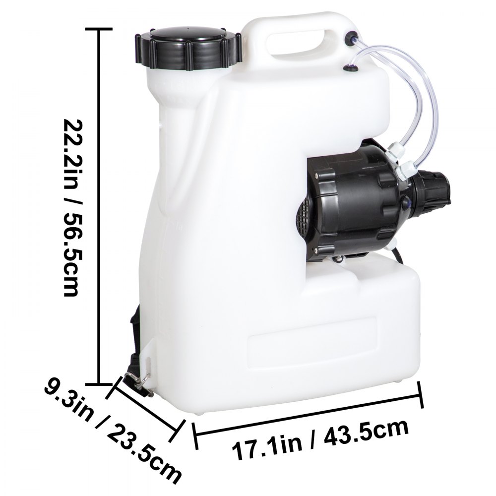 Vevor Pulverizador Eléctrico Ulv 12 L Nebulizador Para Desinfectar De Mochila