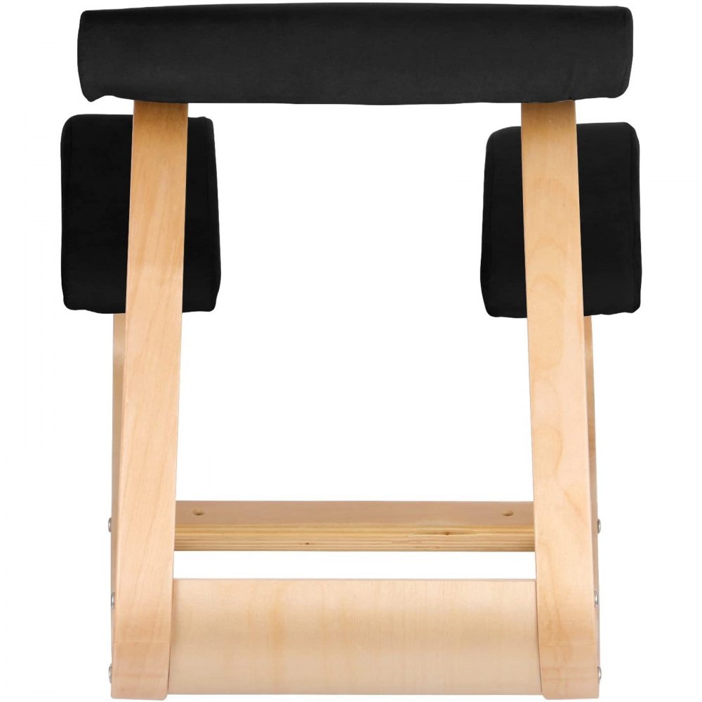 VEVOR Silla Ergonómica de Madera para Arrodillarse con Cojín de Memoria, Negro