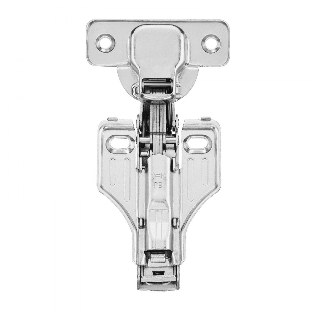 VEVOR Cabinet Hinges, Set of 50, Fully Surface Mounted Furniture Hinges, 100-Degree Opening Angle, Soft-Close, Concealed Cup Hinges for Frameless Cabinets, with Mounting Screws 115x62x28mm