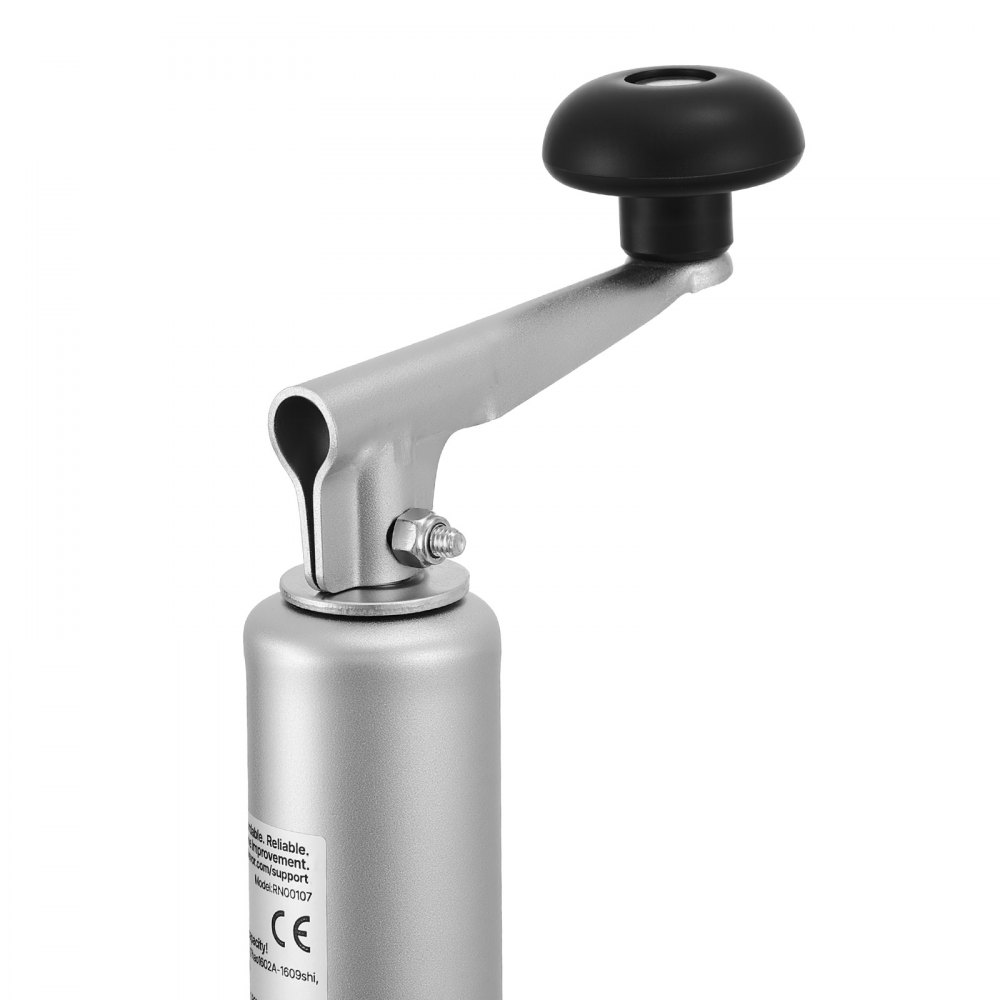 VEVOR Rueda de Apoyo 550–780 mm de Altura Ajustable, Capacidad de Carga hasta 150 kg, con Rueda Simple y Mango Ergonómico, Adecuado para Remolques, Caravanas y Barcos, 250 x 130 x 550 mm, Plata