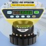 Moh Contador de Monedas Euro Profesional 220 V, Clasificador de Monedas Pantalla LED de 7 Dígitos 170 Monedas por Minuto, Máquina de Conteo de Monedas con 8 Cajas de Recolección de Alta Precisión