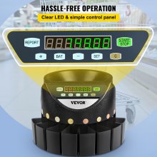 VEVOR Contador de Monedas Clasificador de Monedas para Todas las Monedas de Euro y Centavo Contador de Dinero Eléctrico