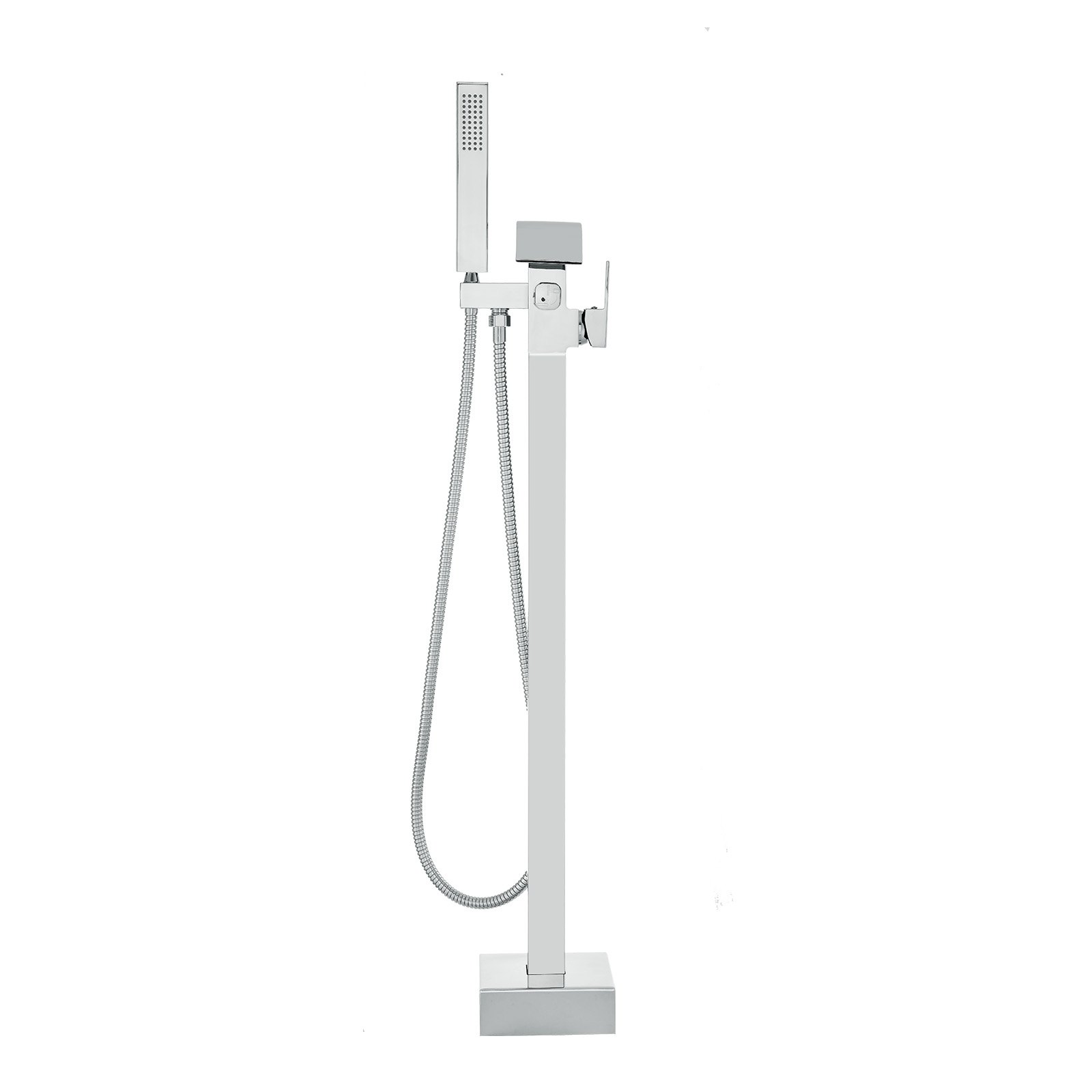 VEVOR Grifo de Bañera Independiente Mezclador de Ducha Llenado de Bañera Independiente 2 Modos de Agua Caño Giratorio de 360° para Ducha de Baño, Limpieza de Desagües, Plateado Pulido