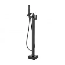 VEVOR Grifo para Bañera con Pedestal de 41" Mezclador de Ducha para Montaje en Piso Relleno para Bañera con Pedestal 2 Modos de Agua Caño Giratorio de 360° Para Baño, Ducha, Limpieza de Desagües