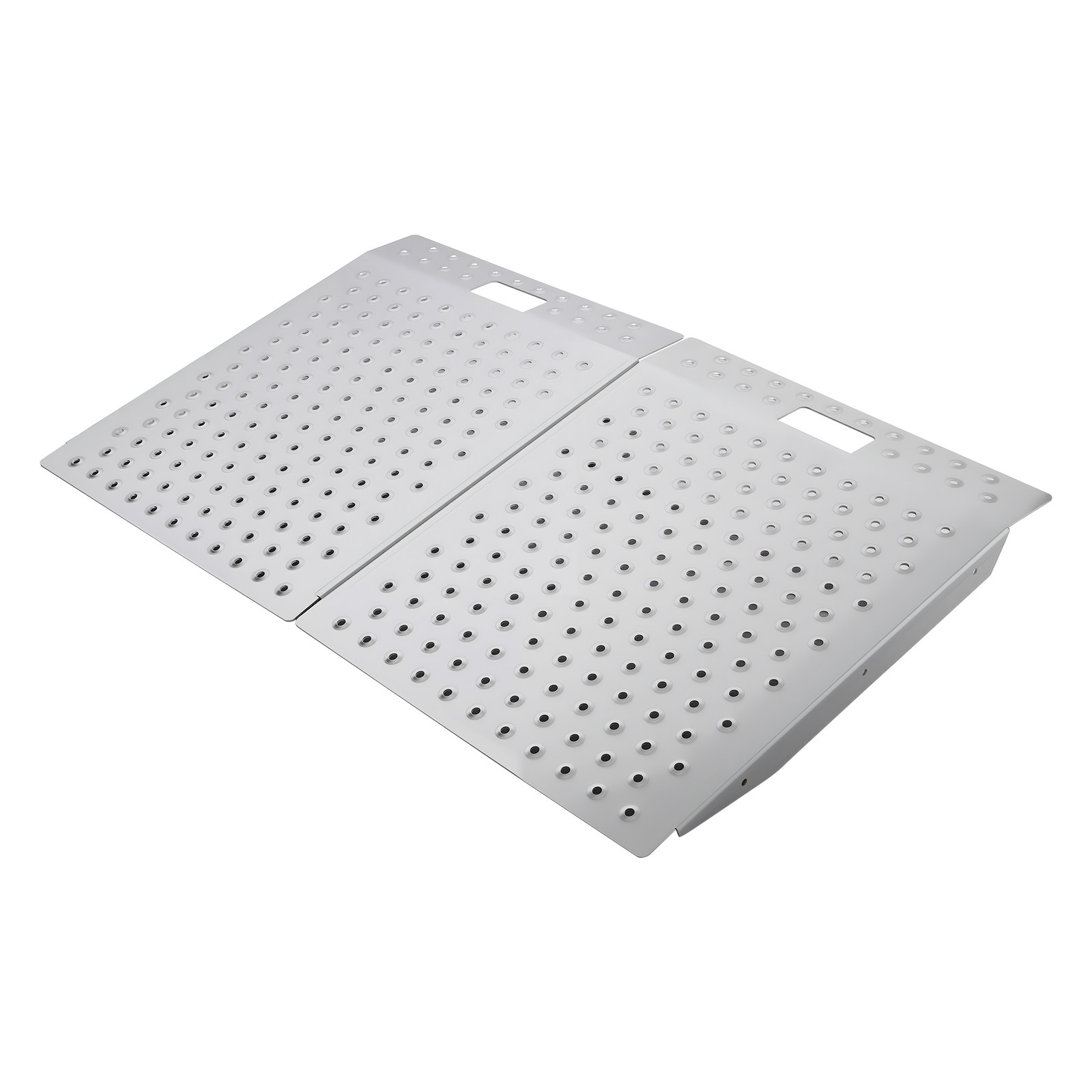VEVOR Rampa para Silla de Ruedas de Aluminio 750 x 617 mm, Rampa de Umbral Antideslizante, Plataforma Capacidad de 340,2 kg para Puertas, Garajes, Carretillas, Andadores, Scooters y Equipos con Ruedas