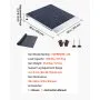 VEVOR Rampa para Silla de Ruedas de 915 x 915 mm, Rampa de Umbral de Aluminio Antideslizante, Capacidad de Carga 317,5 kg, Plataforma para Puertas, Scooters, Entradas, Andadores, Garajes y Carros