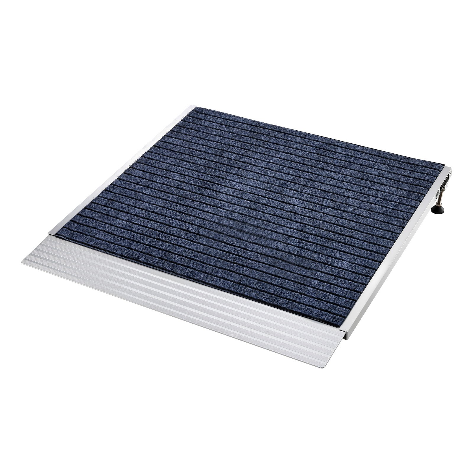 VEVOR Rampa para Silla de Ruedas de 915 x 915 mm, Rampa de Umbral de Aluminio Antideslizante, Capacidad de Carga 317,5 kg, Plataforma para Puertas, Scooters, Entradas, Andadores, Garajes y Carros