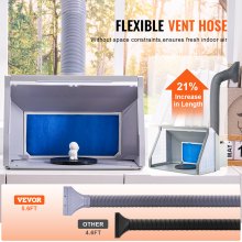 VEVOR Cabina de Pintura con Aerógrafo Portátil de Doble Ventilador con Luces LED y Manguera de Extensión de Escape Cabina de Pintura con Aerógrafo para Pintar Modelos, Artes, Manualidades y Pasteles
