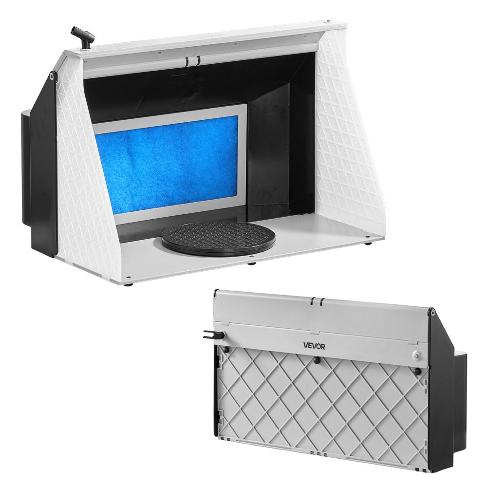 VEVOR Cabina de Pintura con Aerógrafo, con Ventilador Doble, 545 x 475 x 370 mm, con 3 Luces LED y Manguera de Extensión, para Pintar Modelos y Arte, 9,2 m³/min, Ideal para Trabajos Creativos