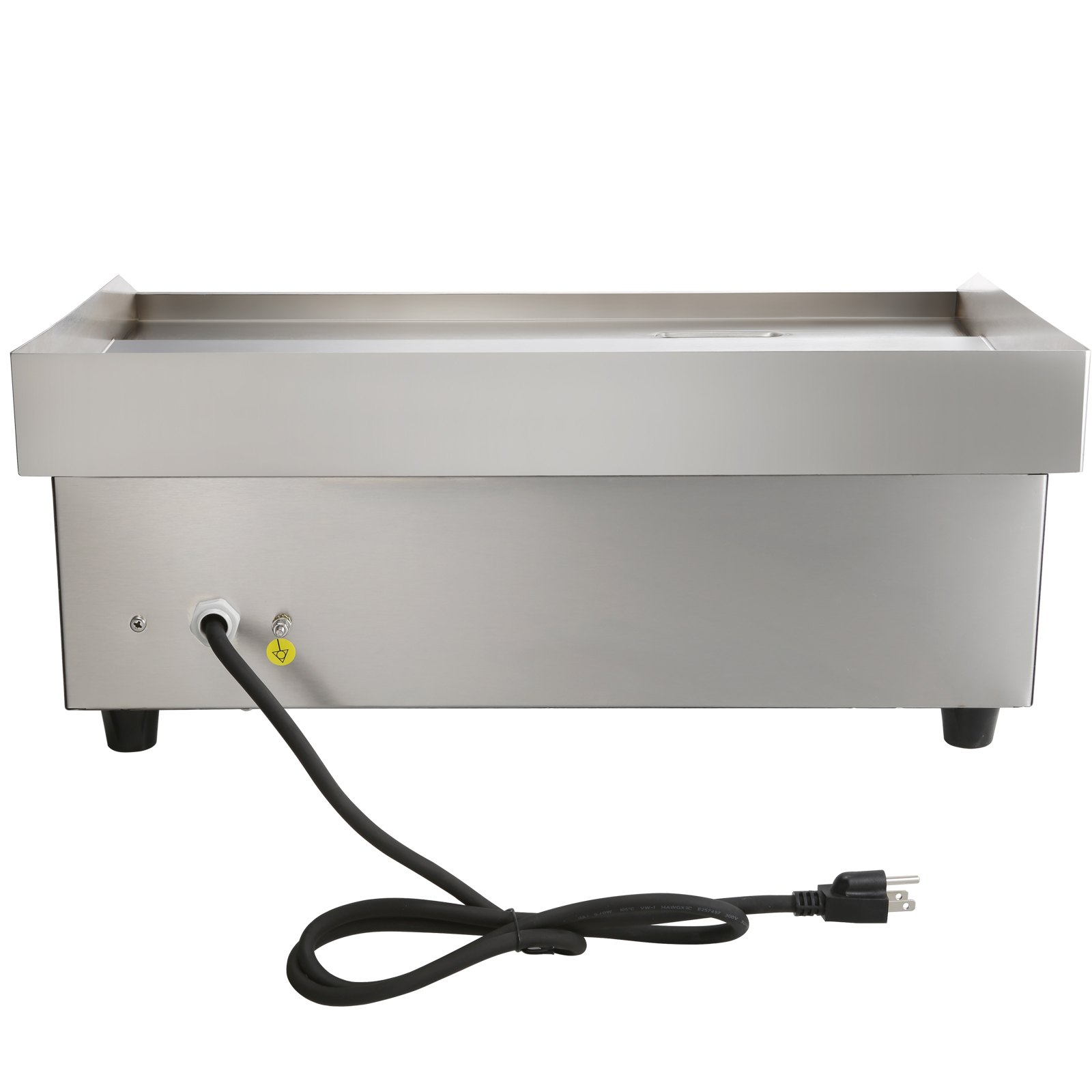 VEVOR Plancha Eléctrica Profesional de Acero Inoxidable 54 x 30 cm Parrilla Eléctrica Industrial Plancha de Cocina de Hierro Temperatura Ajustable 50-300 °C Limpieza Fácil para Barbacoa Restaurante