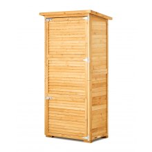 VEVOR Cobertizo de Almacenamiento para Exteriores 80 x 50 x 162 cm Cobertizo de Madera para Almacenamiento con Marco de Metal Gabinete de Almacenamiento Impermeable para Patio, Jardín, Césped