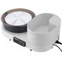 VEVOR Pottery Wheel for Adults, 28 cm Aluminum Turntable, 450W Electric Table Top Pottery Wheel with Foot Pedal, 30-300 RPM Adjustable Speed, Aluminum Body, for Beginners, DIY Clay Art Craft, White