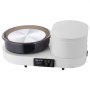 VEVOR Pottery Wheel for Adults, 28 cm Aluminum Turntable, 450W Electric Table Top Pottery Wheel with Foot Pedal, 30-300 RPM Adjustable Speed, Aluminum Body, for Beginners, DIY Clay Art Craft, White