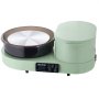 VEVOR Pottery Wheel for Adults, 28 cm Aluminum Turntable, 450W Electric Table Top Pottery Wheel with Foot Pedal, 30-300 RPM Adjustable Speed, Aluminum Body, for Beginners, DIY Clay Art Craft, Green