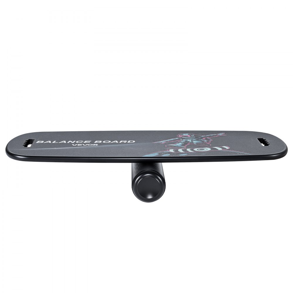 VEVOR Tabla de Equilibrio de Madera 89 x 38 cm, Entrenador de Tabla de Equilibrio con Rodillo, Topes Magnéticos, Soporte de Almacenamiento, para Ejercicios de Core, Entrenamiento de Surf, Negro