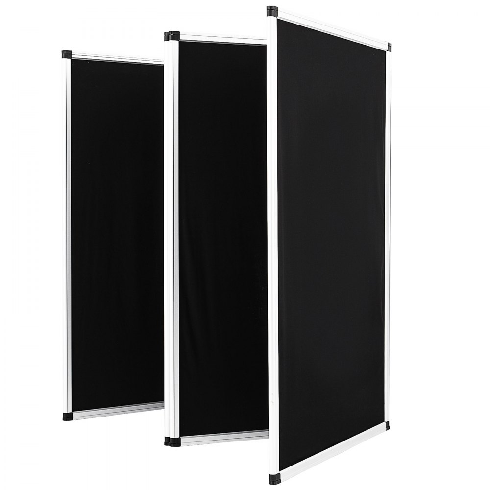 Biombos De Exposición Negro Configuración Fácil Marco De Aluminio 110 X 47