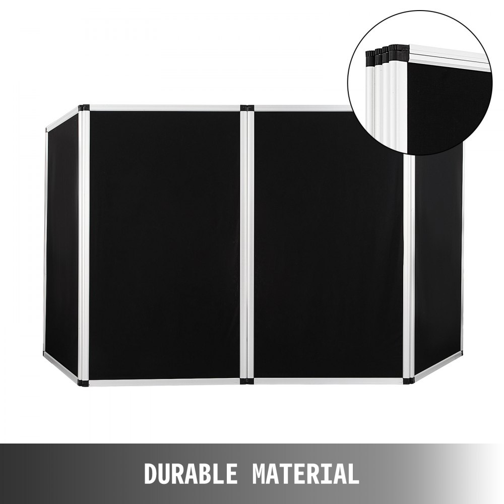 Biombos De Exposición Negro Configuración Fácil Marco De Aluminio 110 X 47
