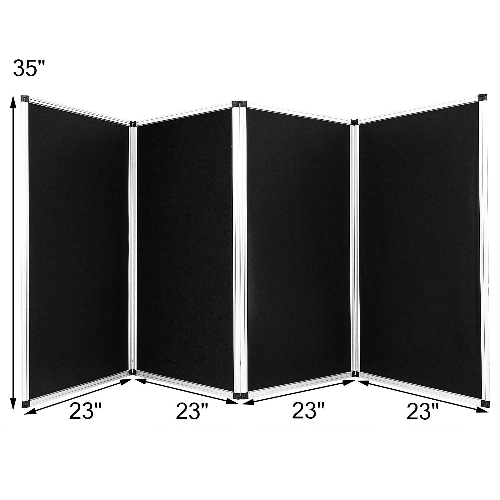 Biombos De Exposición Negro Configuración Fácil Marco De Aluminio 110 X 47