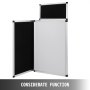 6 '3 1 Panel Negro Divisor De Habitación Oficina Diseño Plegable 5.9x3ft