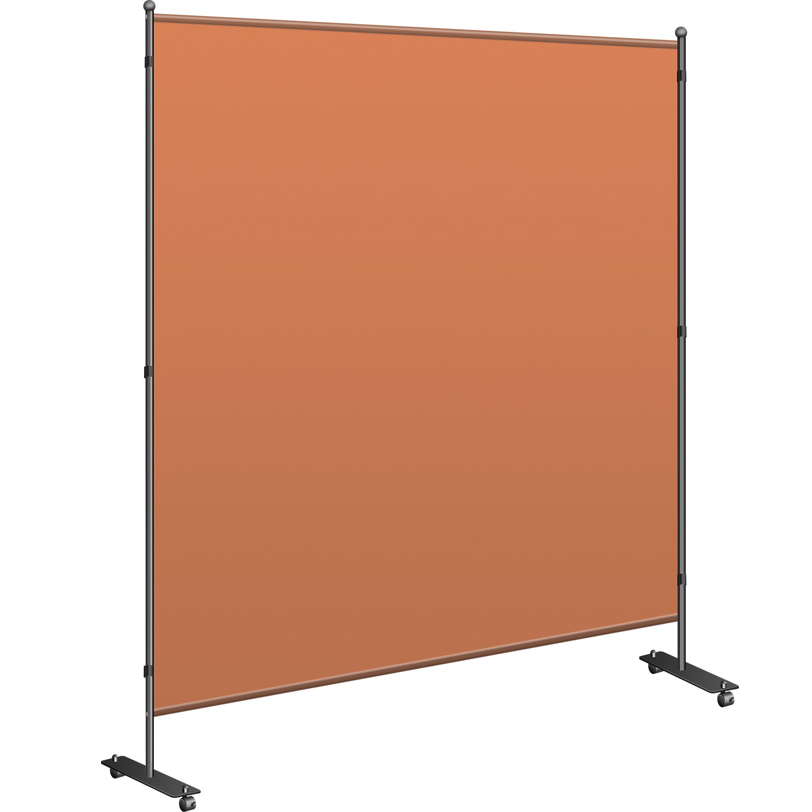 VEVOR Biombo Divisor 1 Panel de Pie Marrón Separador de Ambientes 180,34 x 182,88 cm de Tela Impermeable Decoración Elegante Biombos Separadores de Privacidad con 4 Ruedas para Hogar, Oficina, Salón