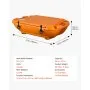 VEVOR Nevera Flotante 37,9 L Enfriador Flotante para Agua y Tierra con Portavasos, Carcasa Rígida Aislada, Asas Laterales, Cuerda de Remolque para Lago Barco Playa Piscina Bebida Hielo, Color Naranja